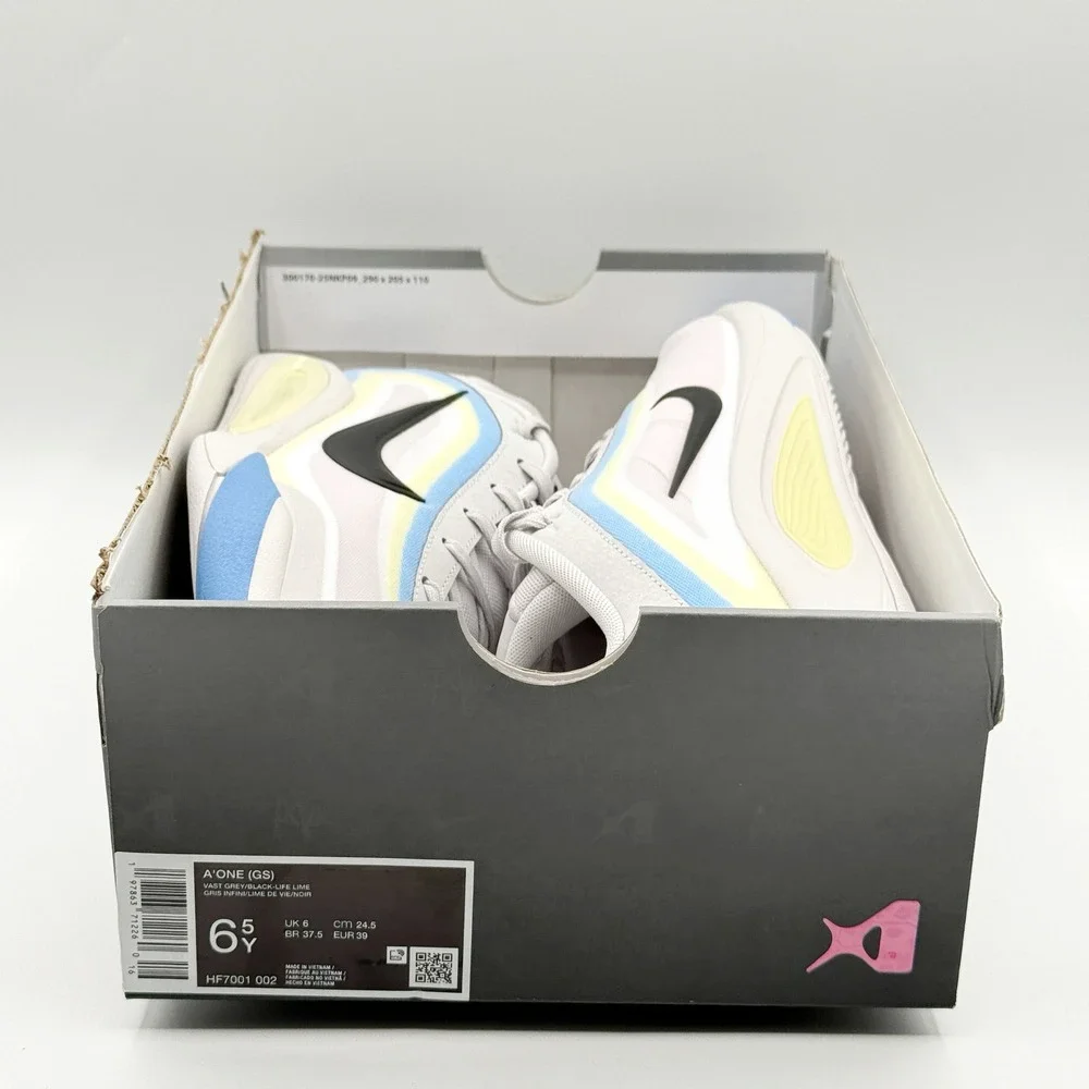 Nike A'ja Wilson A'One Basketball Shoes GS Kids Size 6.5 Grey/Blue, New‎